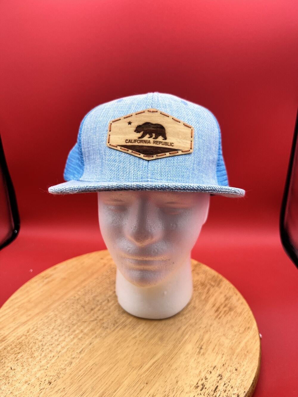 PitBull Snapback Hat Blue California Logo Premium Headwear Adjustable Cap